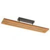 Image de Plafonnier ampoules LED - Lindby - lampe de plafond - Bois - 98 x 18 x 16 7 cm - bois noir métallisé