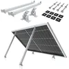 Image de NuaSol Kit de montage pour centrale électrique de balcon 2 supports de panneau solaire support 30°-60° argenté