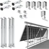 Image de NuaSol Support de balcon pour centrale électrique fixation sur garde-corps pour 2 modules Angle dinclinaison 0° et