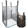 Image de AREBOS Sac en bois de qualité supérieure - 100 x 100 x 160 cm Capacité de charge : 1500 kg Pour gravats bois déchets