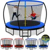Image de Trampoline de jardin - KESSER - Orange / Anthracite - 244 cm - Filet de sécurité - Échelle - Couverture de bord