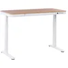 Image de Bureau Réglable En Hauteur Électriquement Kenly Marron/blanc 120 Cm 60 Cm Avec Port Usb