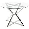 Image de Table De Repas Bosco Argenté 105 Cm 105 Cm Verre De Sécurité