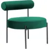 Image de Fauteuil Design En Velours Émeraude Alpha