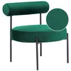 Image de Fauteuil design en velours émeraude ALPHA