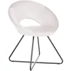 Image de Chaise De Salle À Manger Rachel Velours Blanc Cassé