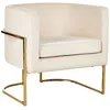 Image de Fauteuil Sirkka Velours Beige Clair