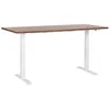 Image de Bureau électrique à hauteur réglable 180 x 72 cm bois foncé et blanc DESTINES