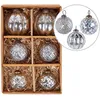 Image de Lot De 6 Boules Argentin Verre Argenté