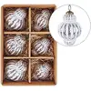 Image de Lot De 6 Boules Cremeux Verre Argenté