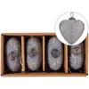 Image de Lot De 4 Boules Feriable Verre Gris