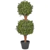 Image de Plante Artificielle Buxus Ball Tree 92 Cm Vert