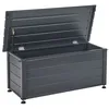 Image de Coffre de rangement CAMPALTO Métal 113 cm 50 cm Gris foncé