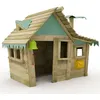 Image de Maison de jeu en bois WICKEY Casita bleu pastel pour enfants avec toit en bois et 4 fenêtres