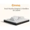 Image de Emma Pack Matelas Emma Original 200x200 + 2 Oreillers Emma Original Confort + Couette Printemps & Automne Emma
