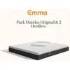 Image de EMMA Pack Matelas Emma Original 140x200 + 2 Oreillers Emma Original Adapt Mémoire de Forme + Ressorts MEILLEUR CHOIX Emma