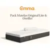 Image de Emma Pack Matelas Emma Original Lite 90x190 Cm + Oreiller Emma Original Adapt Ressorts + Mousse À Mémoire De Forme