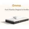 Image de Emma Pack Matelas Emma Original+ 90x190 + Oreiller Emma Original Confort Mémoire De Forme + Ressorts