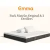 Image de Emma Pack Matelas Emma Original+ 200x200 + 2 Oreillers Emma Original Confort Mémoire De Forme + Ressorts