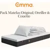 Image de Emma Pack Matelas Emma Original+ 80x200 + Oreiller Emma Original Confort + Couette Été Emma