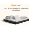 Image de Emma Pack Matelas Emma Original+ 140x200 + 2 Oreillers Emma Original Confort + Couette Été Emma