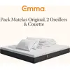 Image de Emma Pack Matelas Emma Original+ 160x200 + 2 Oreillers Emma Original Confort Elite + Couette Été Emma