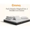 Image de Emma Pack Matelas Emma Original Lite+ 140x190 + 2 Oreillers Emma Original Confort + Couette Été Emma