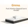 Image de Emma Pack Matelas Emma Original Lite+ 90x200 + Oreiller Emma Original Confort Elite 70x40