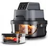 Image de Friteuse à air 4L : fenêtre Easy-View bol verre. Numérique Hi-Fry arrêt auto lavable lave-vaisselle avec livre de recettes.