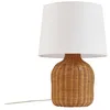 Image de Lindby Lampe à poser Lirenda (Scandinave) en Blanc Bois e. a. pour Salon & Salle manger (1 lampeà E27) de chevet