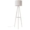 Image de Lampadaire salon - Lindby - lampe sur pied - Tissu textile - crème