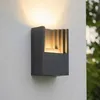 Image de LED Applique Exterieur Aurali (Moderne) en Noir Aluminium (1 lampe à) Murale Luminaire Lampe Jardin Eclairage d'exterieur