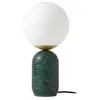 Image de Lampe à poser - Lindby - lampe de chevet - Marbre Verre - vert blanc