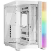 Image de Boitier Moyen Tour ATX avec panneaux vitrés éclairage RGB et design élégant.