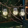 Image de Ampoule solaire LED Globe en verre craquelé - ESOTEC - Boîte de 3 - Jaune - Extérieur