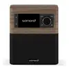 Image de Radio-réveil Sonoro Stream Radio Internet Bluetooth Wi-fi Décor Noyer Noir