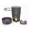 Image de ESBIT Set de cuisson aluminium 985 ml avec réchaud à alcool   camping bivouac