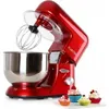 Image de Robot pâtissier - Klarstein - 1200W - Robot cuisine - Bol mélangeur en inox de 5L - 6 vitesses - Robot multifonction - Rouge
