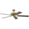 Image de Ventilateur Plafonnier Pepeo Potkuri 132cm Brass/oak 3 Vitesses