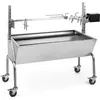 Image de Barbecue à charbon - OneConcept Sauenland - Tournebroche motorisé Acier pour méchoui - Grill - Gris