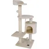 Image de Arbre à chat - DIBEA - 67 x 55 x 112 cm - Griffoir et centre dactivités - Sisal et tissu - Beige