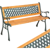 Image de Banc De Jardin, Bois Naturel Laqué, Fonte Décorative, Stable, Marron