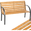 Image de Banc De Jardin, 2 Places, Robuste, Pin De Chine, Marron 119,5x62x83cm