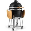 Image de Barbecue charbon - Klarstein Kingsize Kamado - en céramique 21 - Barbecue fumoir - Grill - Smoker - thermomètre - Noir