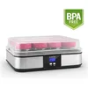 Image de Yaourtière électrique Klarstein Gaia - 12 pots de 210mL - écran LCD - inox noir