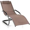 Image de Chaise longue de jardin Blumfeldt Sunwave - Aluminium - Marron - Exotique