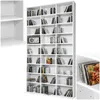 Image de Étagère dvd cd - TECTAKE - rangement dvd - christel - 27 compartiments 24 étagères réglables mdf 102x180x235 cm - blanc