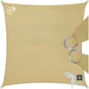 Image de Toile dombrage TECTAKE - Voile dombrage carrée en polyéthylène 36 x 36 m - Beige