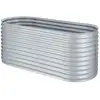 Image de Blumfeldt high grow carré potager surélevé pour culture de plantes & fleurs - zinc & aluminium argenté GDMB4-High-Grow-200S
