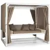 Image de Blumfeldt eremitage balancelle de luxe avec pare soleil & rideaux - 236x180x210cm - blanc & taupe GDW20-Eremitage-WHT
